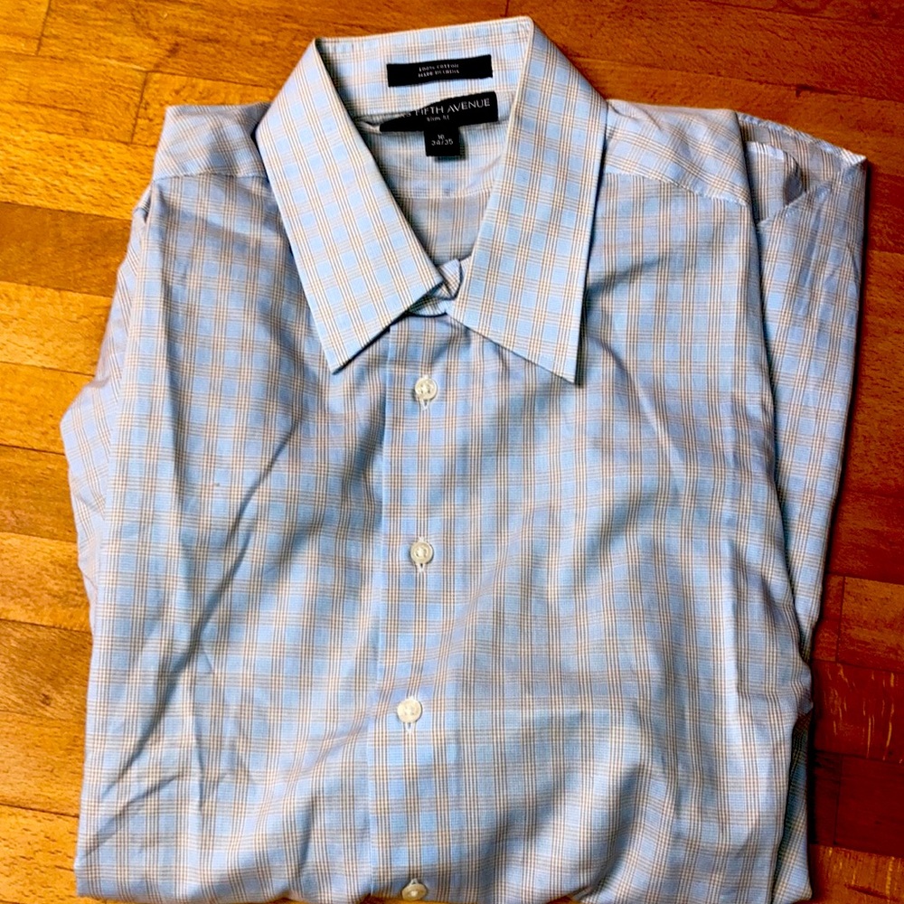Saks Fifth Avenue - Blue-plaid Buttondown